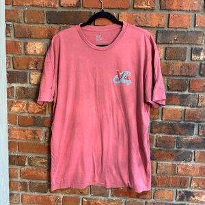 Val Surf mens logo short sleeve t-shirt salmon pink XL